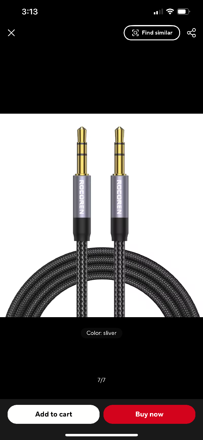 3.5mm Aux Cable, Audio Cable, 0.5m, Male to Male - photo 2