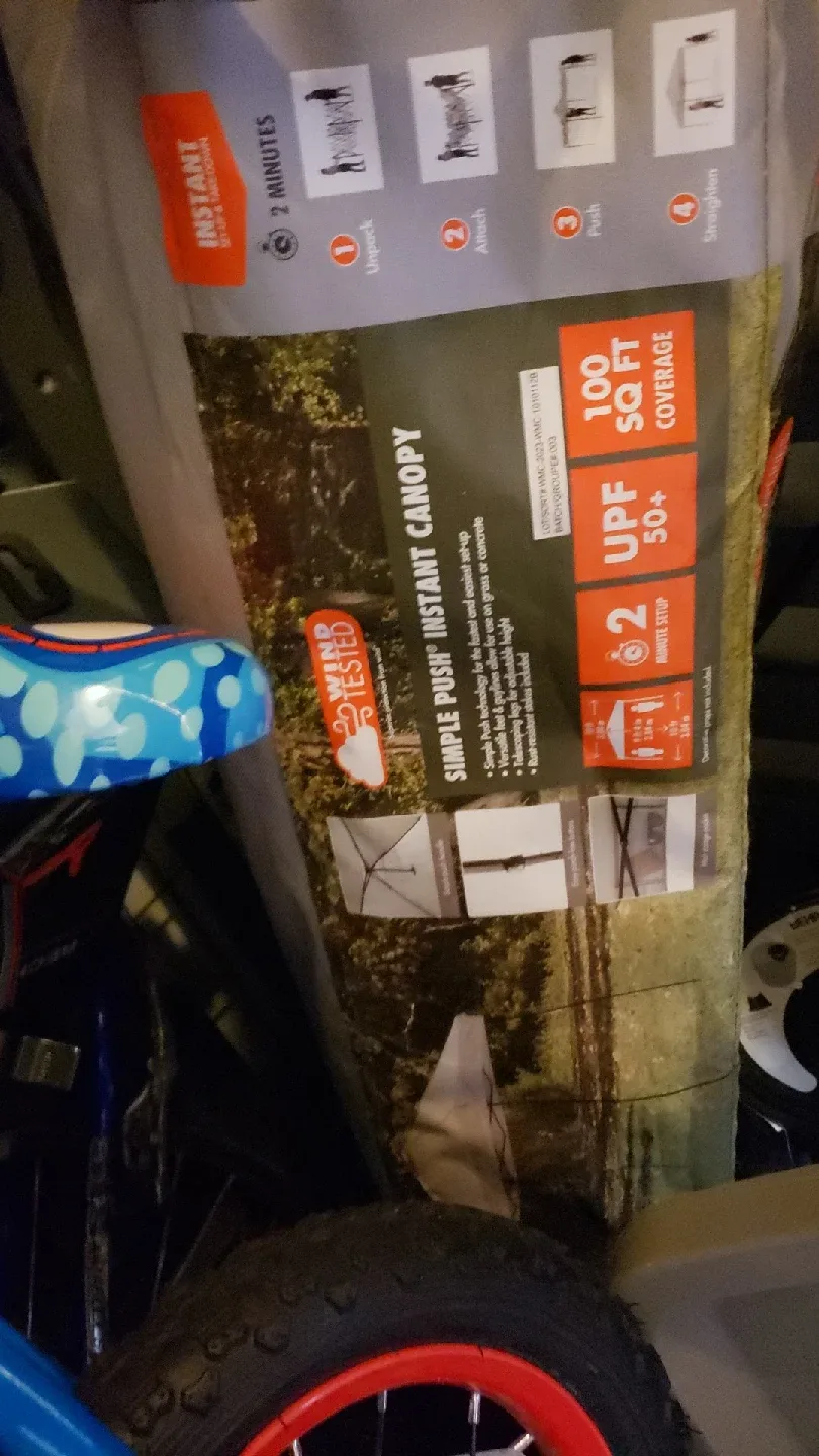 Simple Push Instant Canopy - 100 sq ft Coverage thumbnail