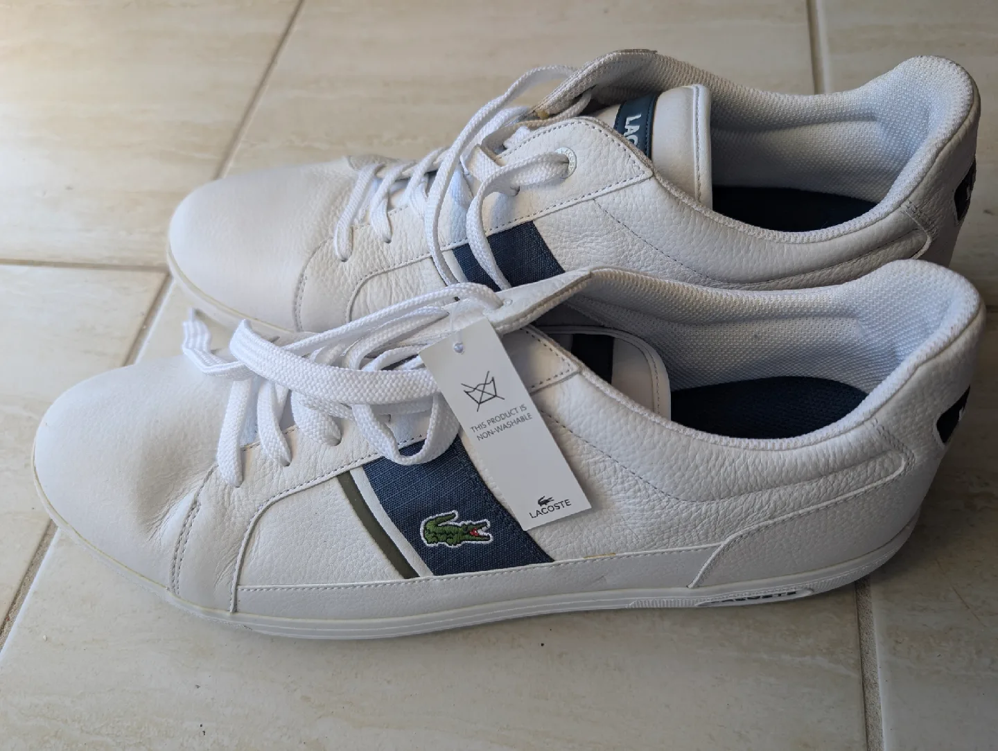 Lacoste Sport White Leather Sneakers - Size 15 image indicator(4)