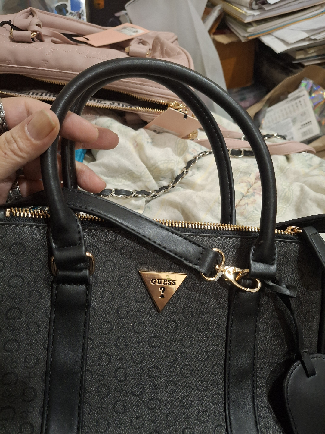Guess Satchel Bag - Black - photo 3