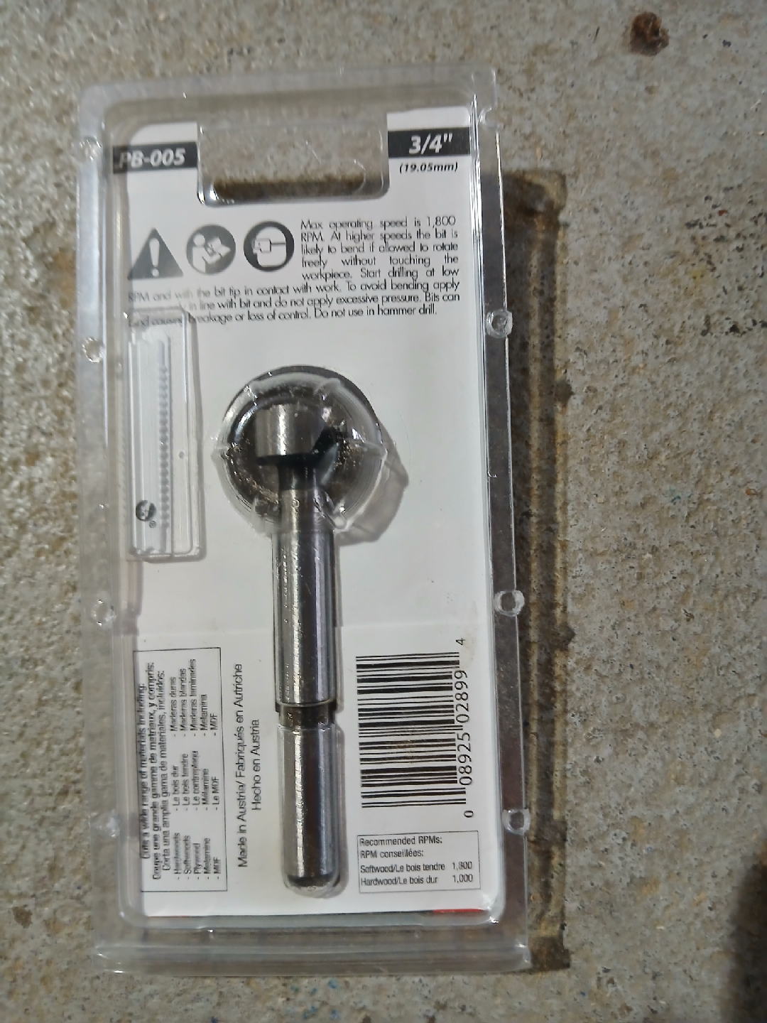 Freud Forstner Drill Bit 3/4" - photo 2