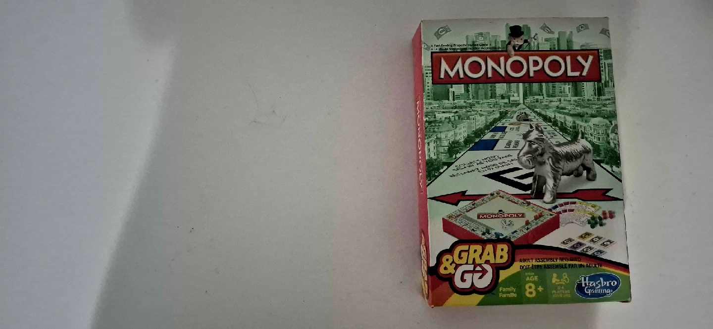 Monopoly Grab & Go Travel Board Game - Ages 8+