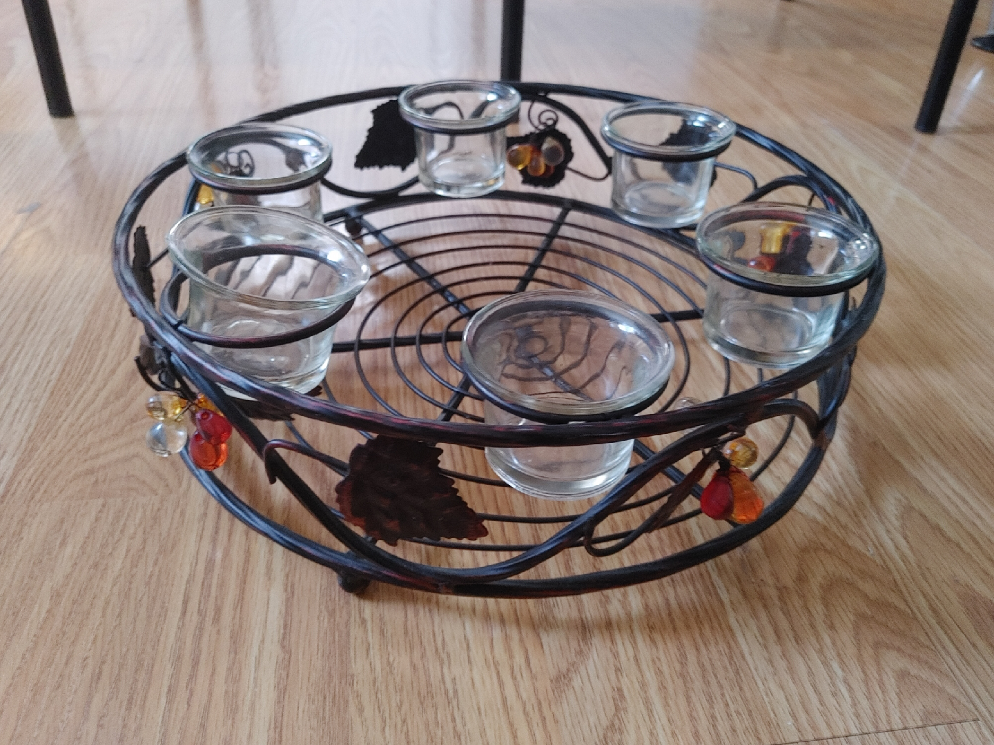 Metal Candle Holder with 7 Glass Cups - photo 3
