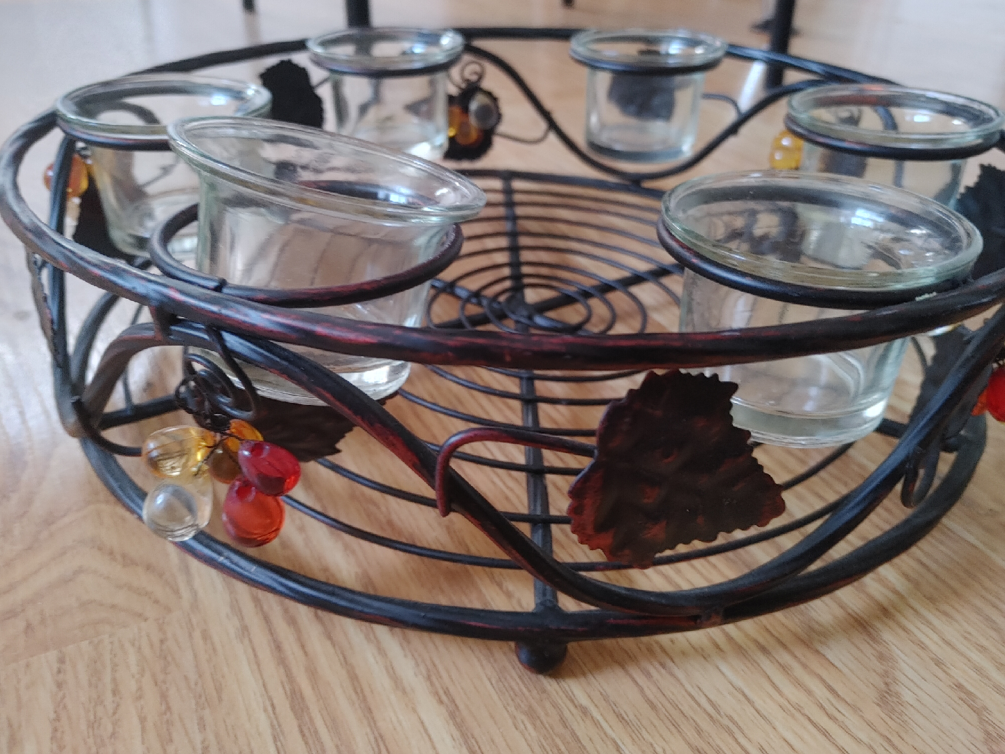 Metal Candle Holder with 7 Glass Cups - photo 5