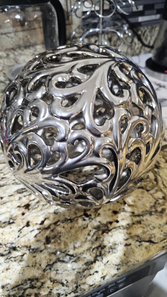silver sphere decor