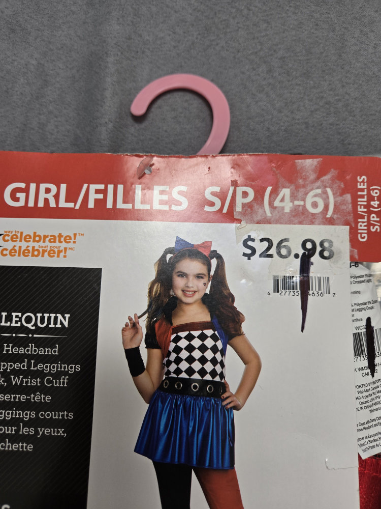 Halloween costume harlequin kids small 4 to 6 - photo 2