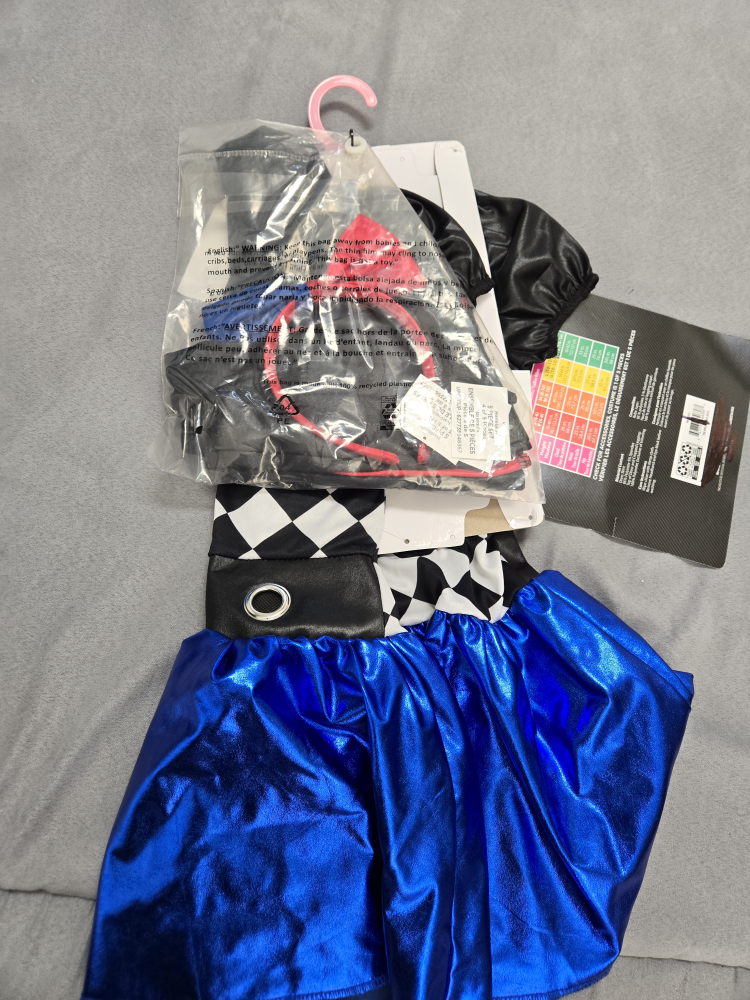 Halloween costume harlequin kids small 4 to 6 - photo 4