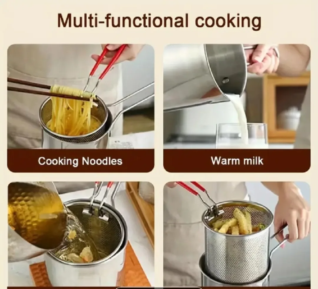 Deep Fryer Pot Perfect for Crispy Fries, Chicken & Doughnuts image indicator(2)