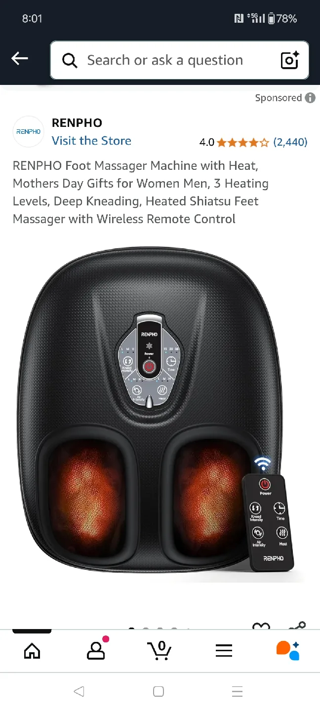 RENPHO Foot Massager with Heat & Remote