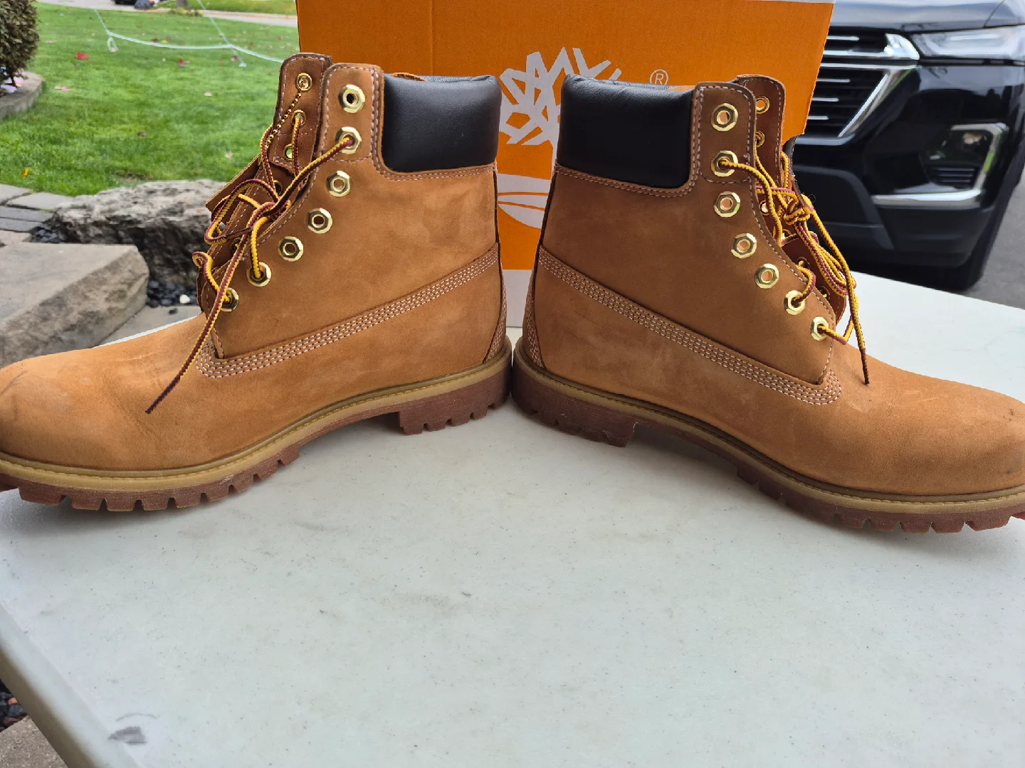 Timberland Premium 41/2 Wheat Nubuck Boots - Size 10 image indicator(5)