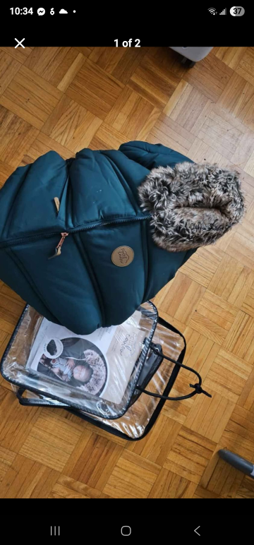 Petite Coulou Winter Stroller Footmuff - Teal - photo 2