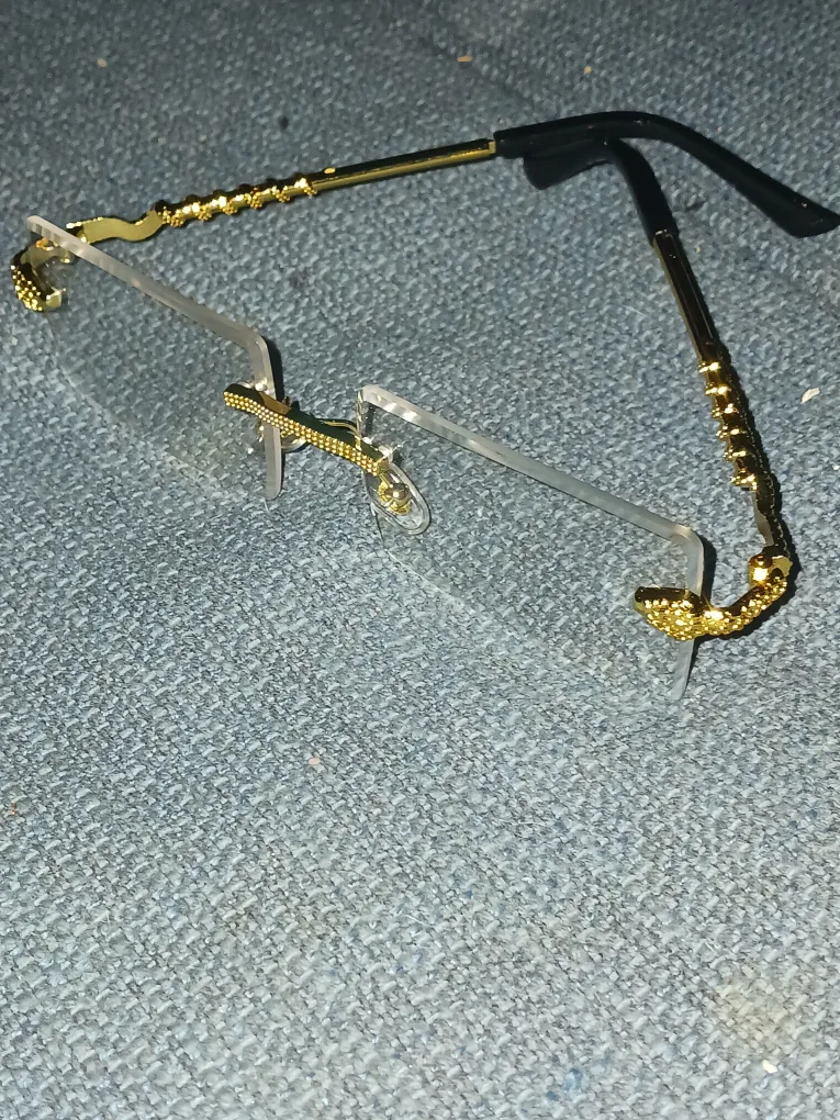 Rimless Gold Frame Glasses image indicator(2)