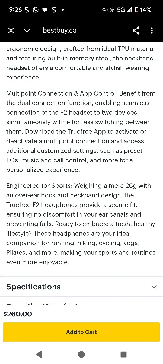 Truefree F2 (Conduction) Headphones - Beige image indicator(7)