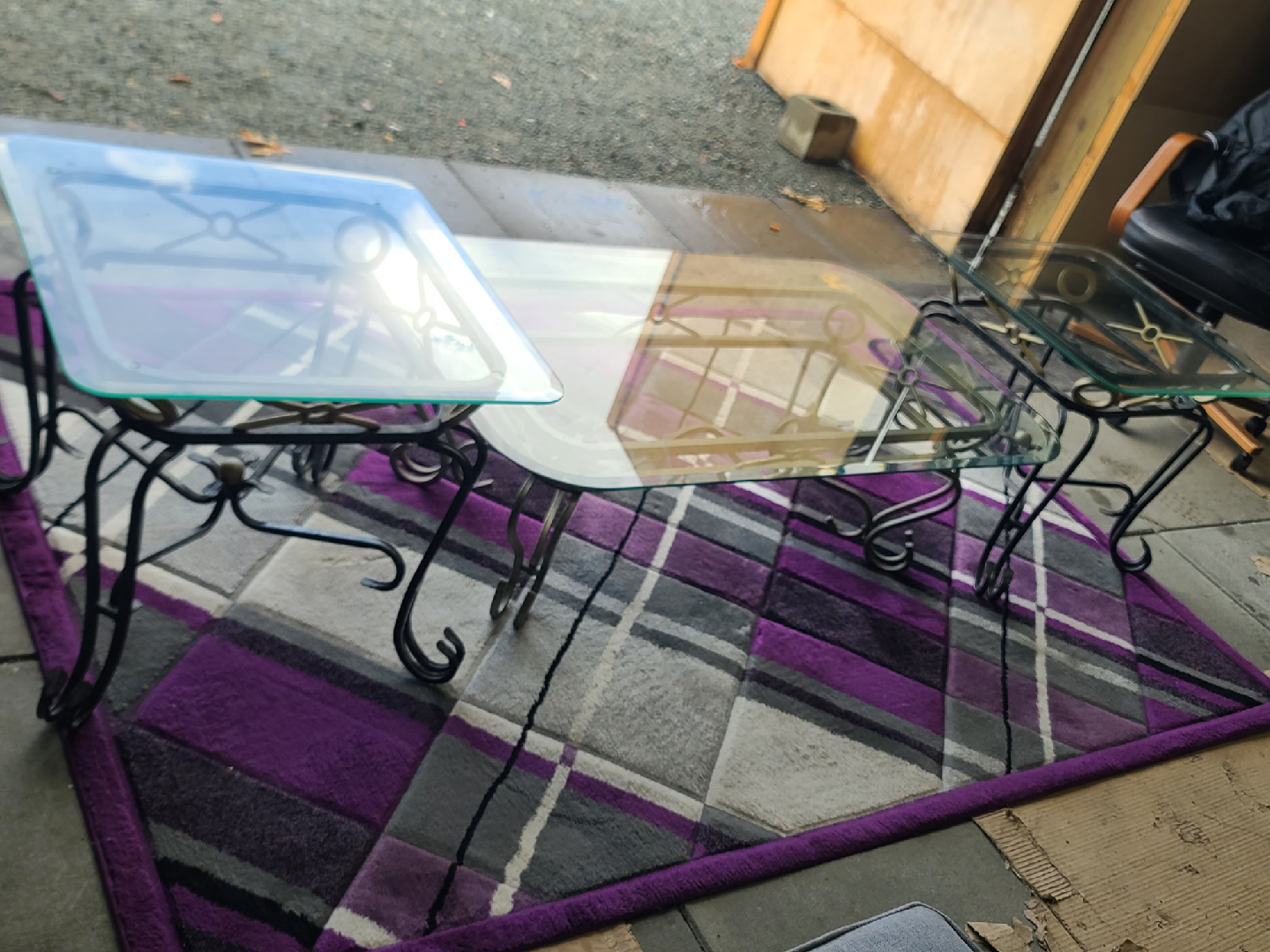 Glass Top Coffee & End Table Set