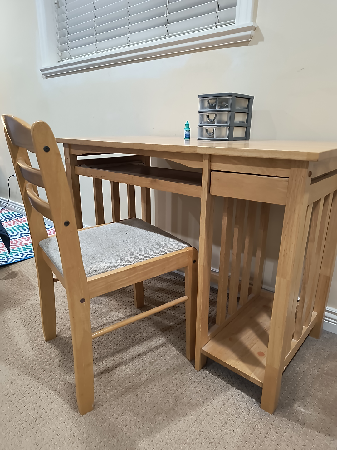 Wooden Desk and Chair Set