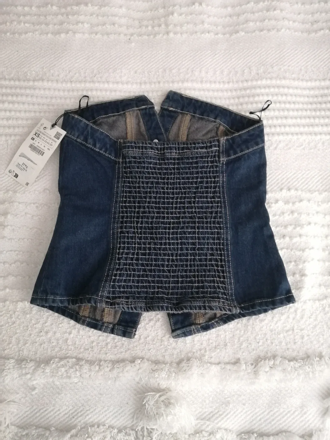 NEW WITH TAGS - Zara Strapless Denim top image indicator(3)