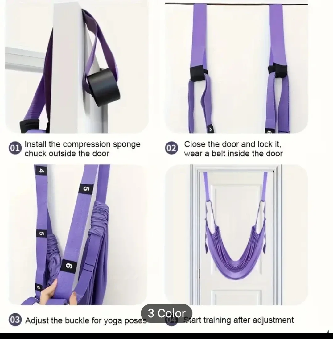 Brand New High-Elastic Yoga Stretch Bands-purple image indicator(3)