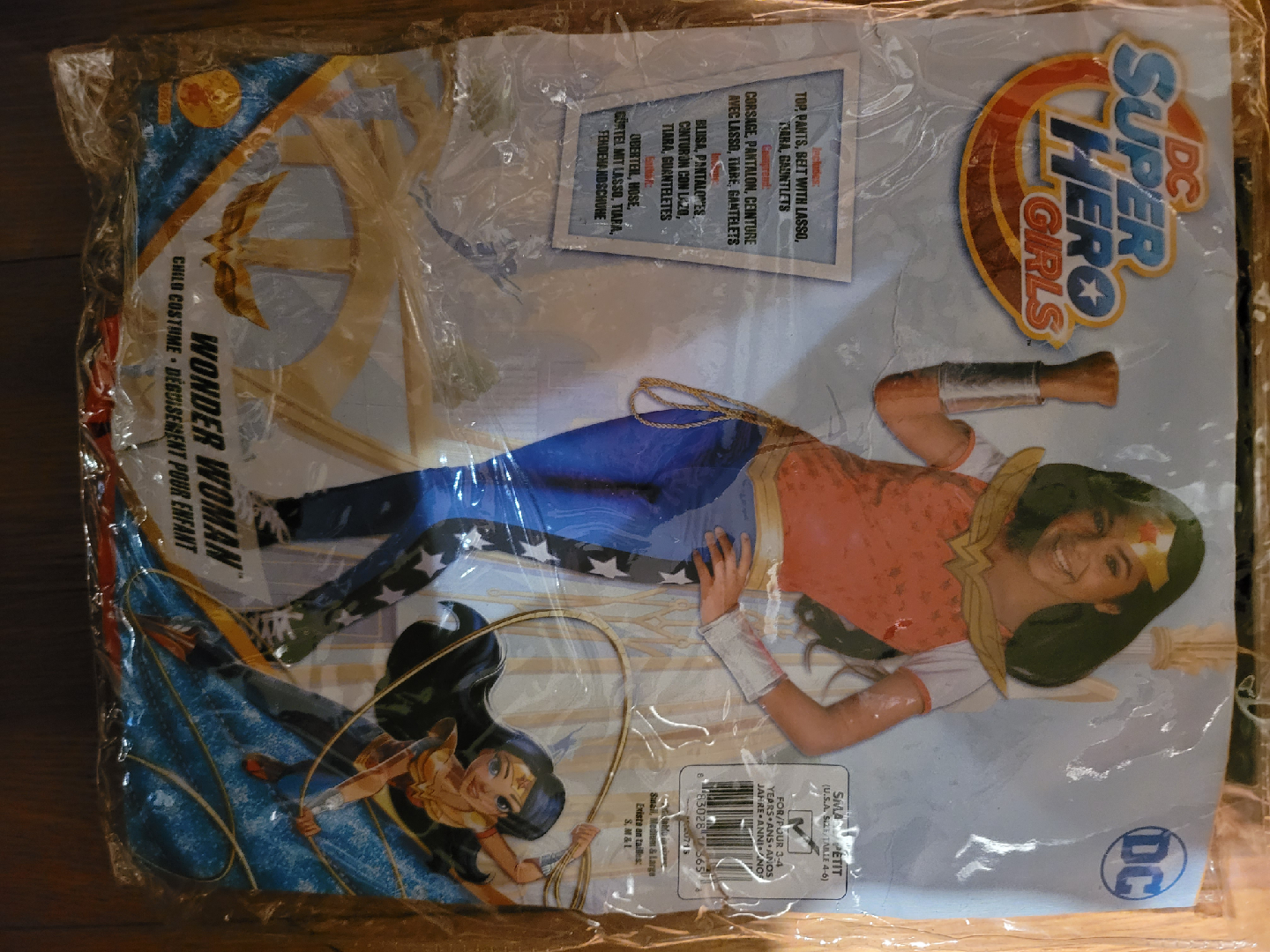 DC Super Hero Girls Wonder Woman Costume (Size 3-4)