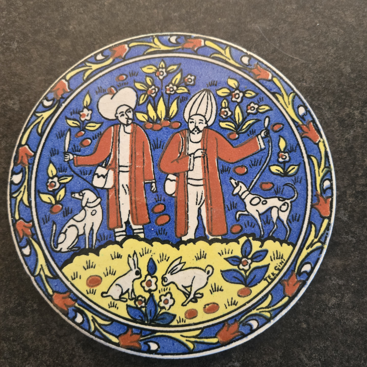 Vintage Turkish Hand Painted Trivet - photo 2