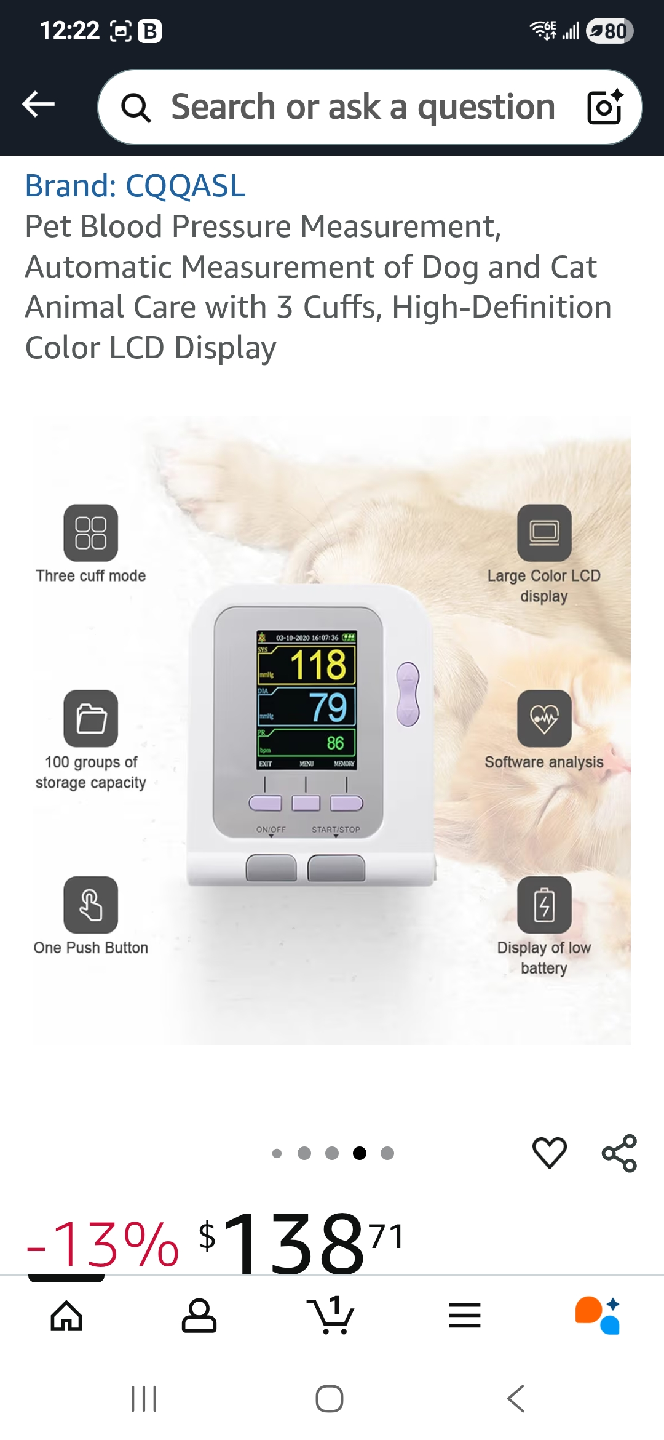 CQQASL Pet Blood Pressure Monitor - photo 2