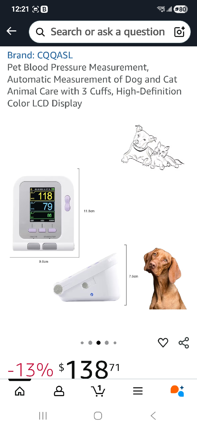 CQQASL Pet Blood Pressure Monitor - photo 3