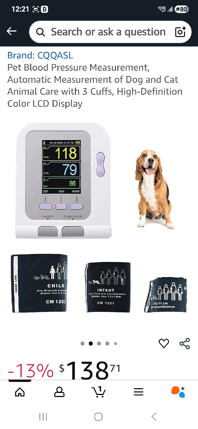 CQQASL Pet Blood Pressure Monitor - photo 5