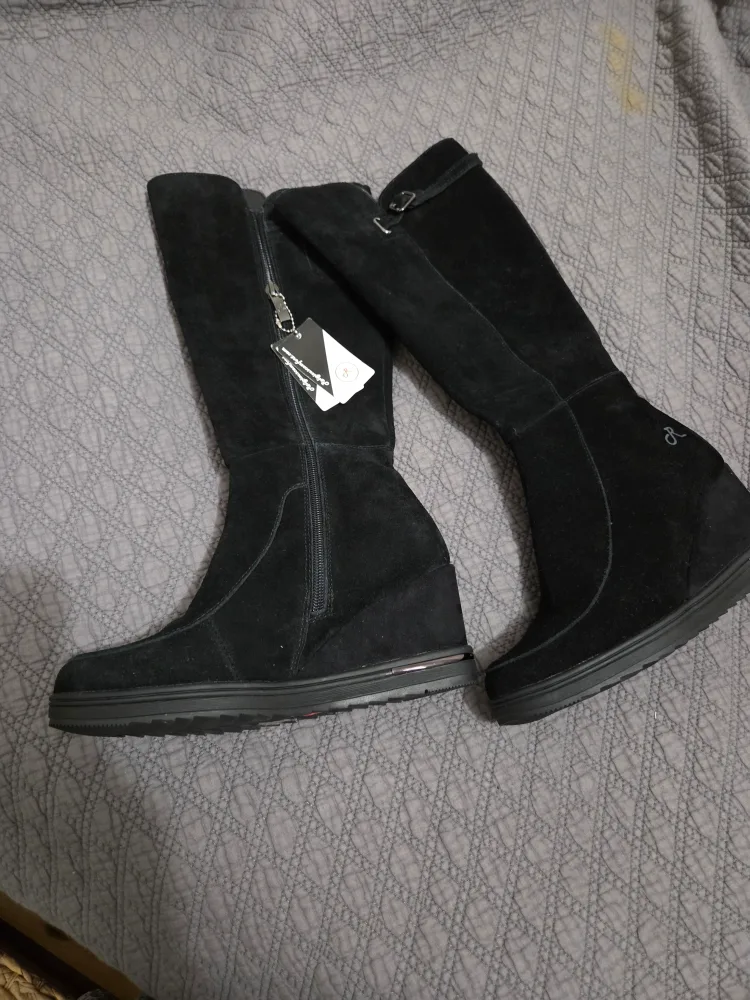Religious Comfort Black Suede Knee High Boots - Size 7.5 thumbnail