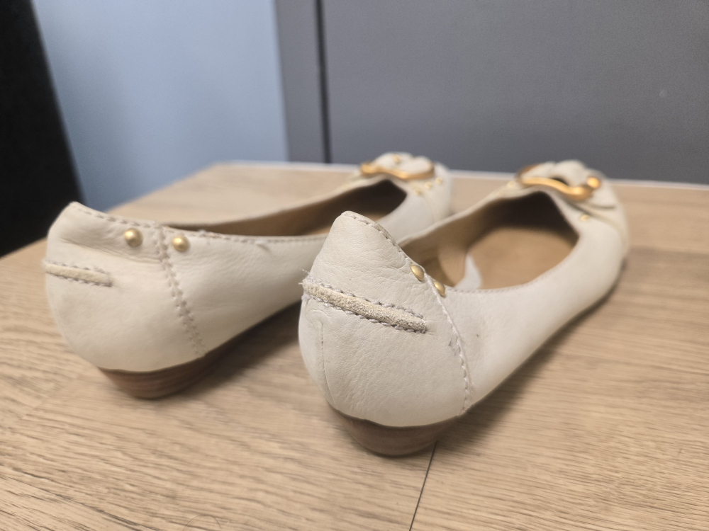 Fabio Rusconi White Leather Ballet Flats - photo 5