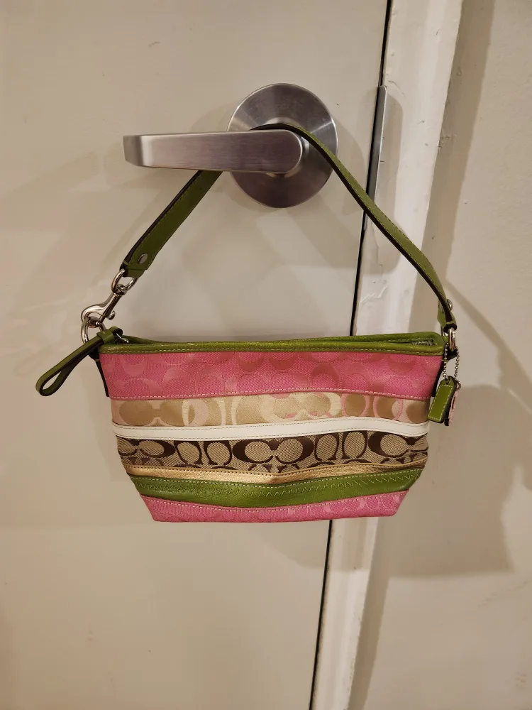 Coach Pink & Green Bag thumbnail