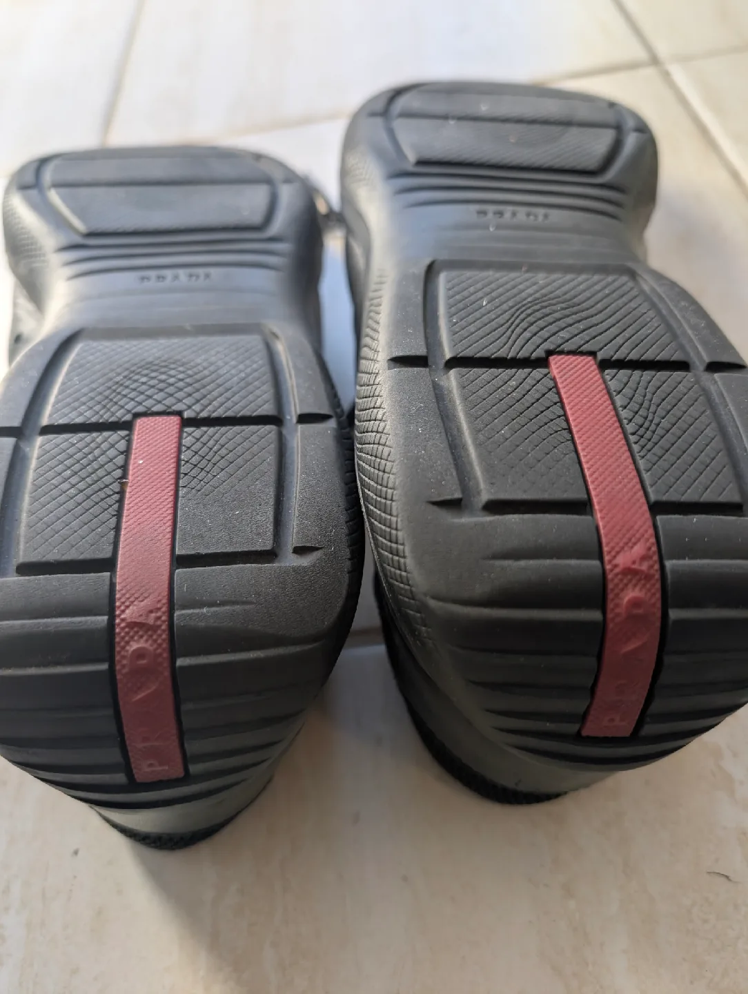 Prada Black Leather Sneakers Size 13 image indicator(7)