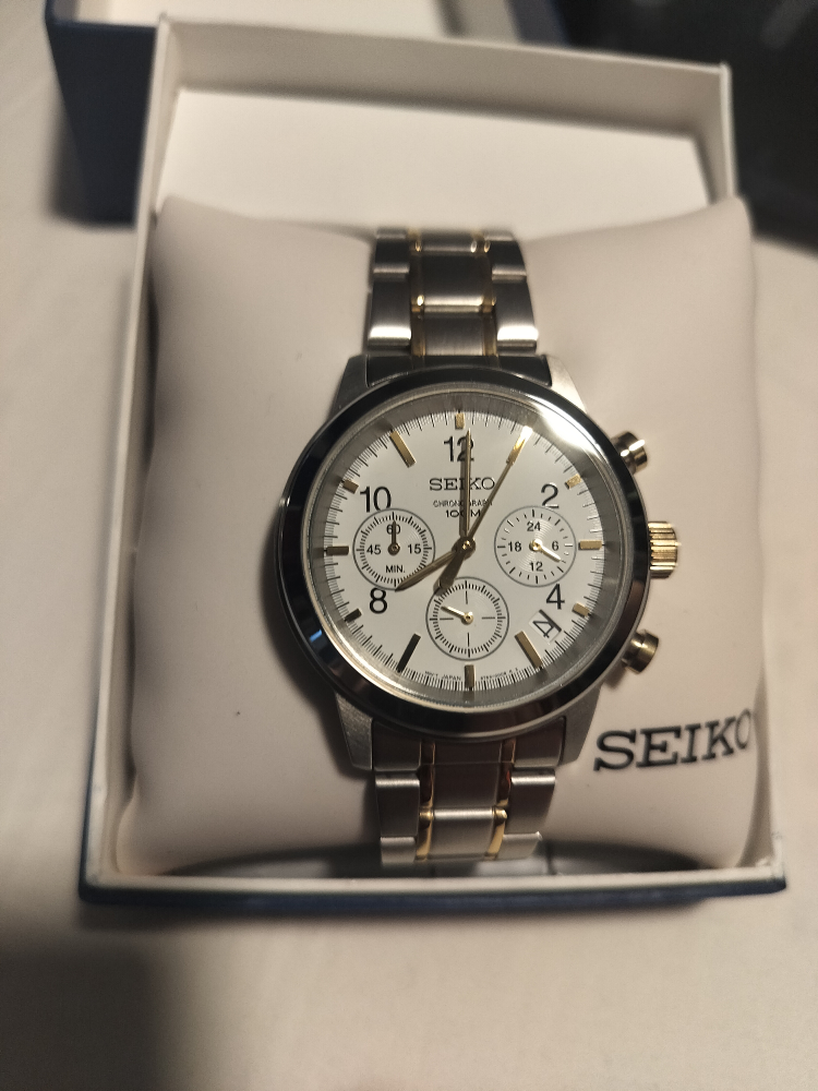 Seiko Chronograph Watch with Box