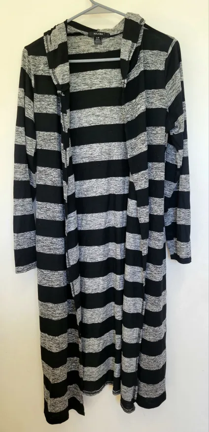 Majora - Striped Hooded Cardigan - Size L thumbnail