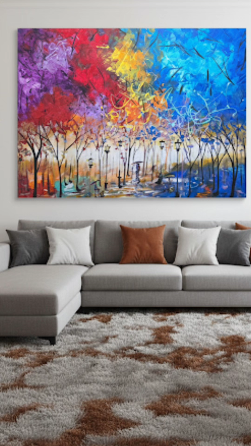 Original hand-painted painting by local artist Stanley
