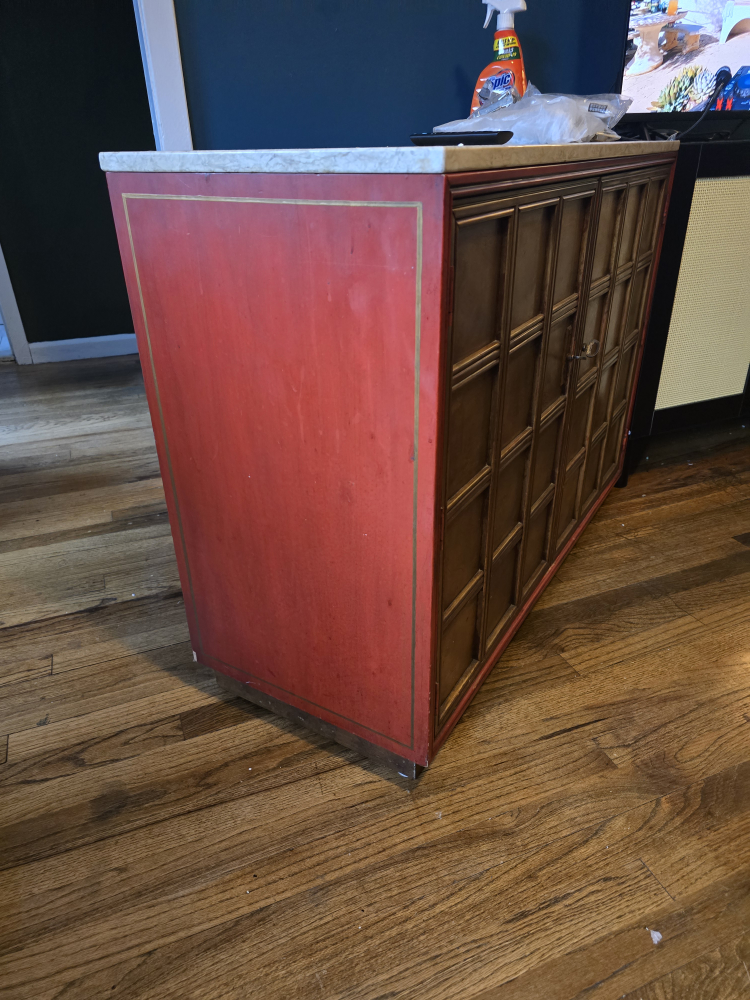 Red and Gold Accent Cabinet - photo 4