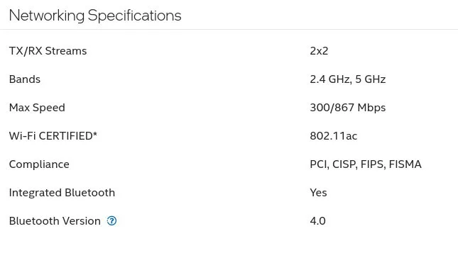 Intel Dual Band Wireless-AC 7260 WiFi Card image indicator(3)