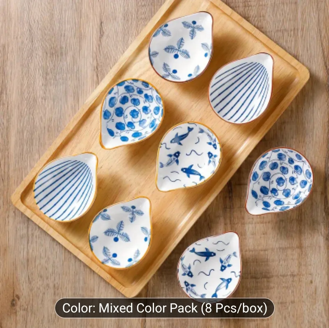Mixed Color Pack Ceramic Sauce Dishes (8) thumbnail