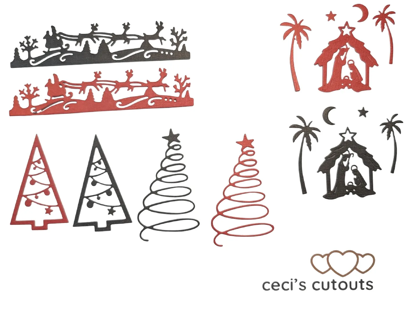 Christmas paper Die Cuts image indicator(3)