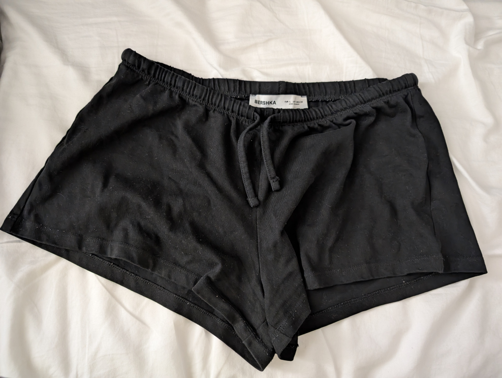 Bershka Black Shorts Lounge Shorts - Size L 100% cotton
