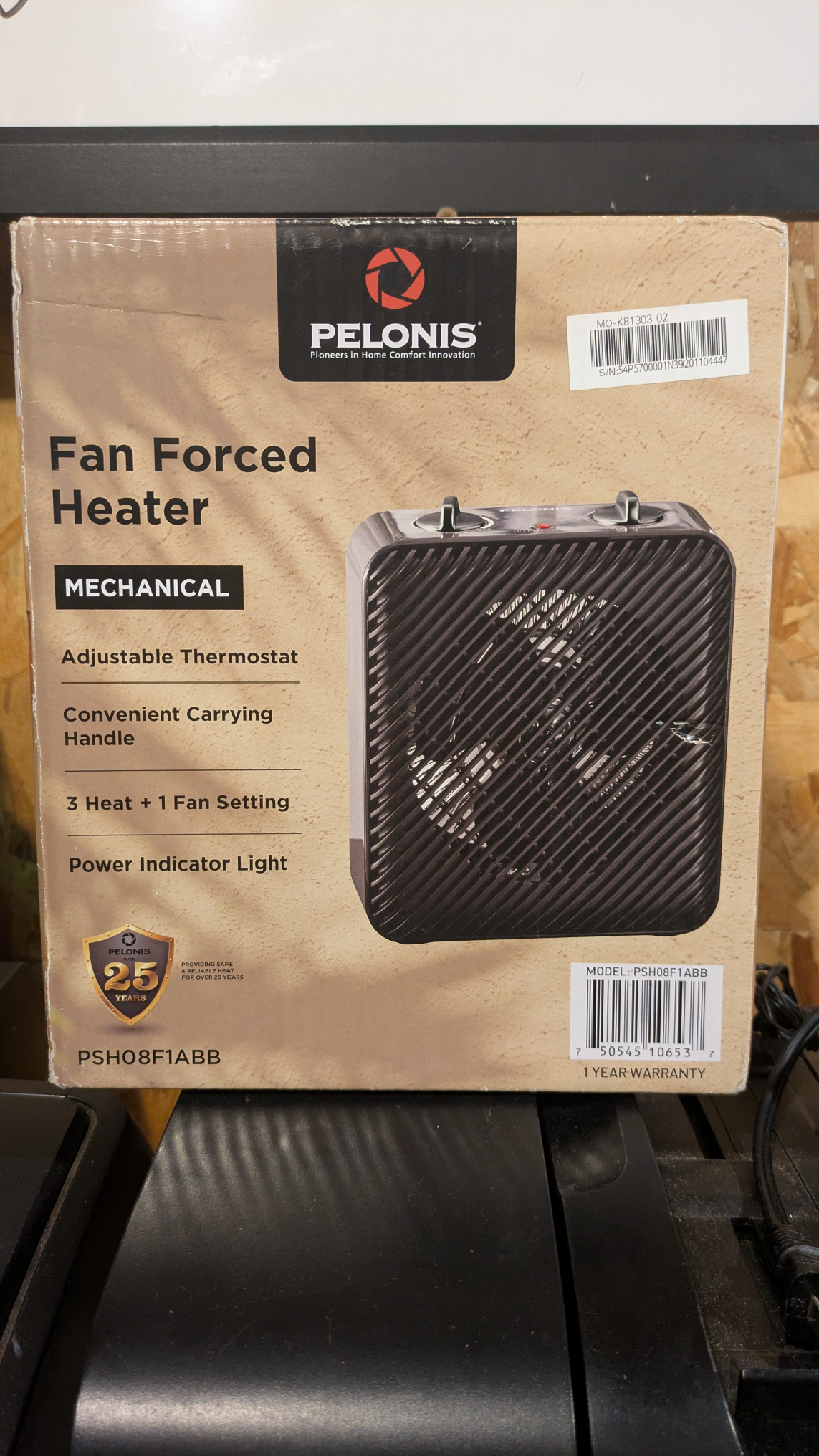 Pelonis Fan Forced Heater - New in Box!