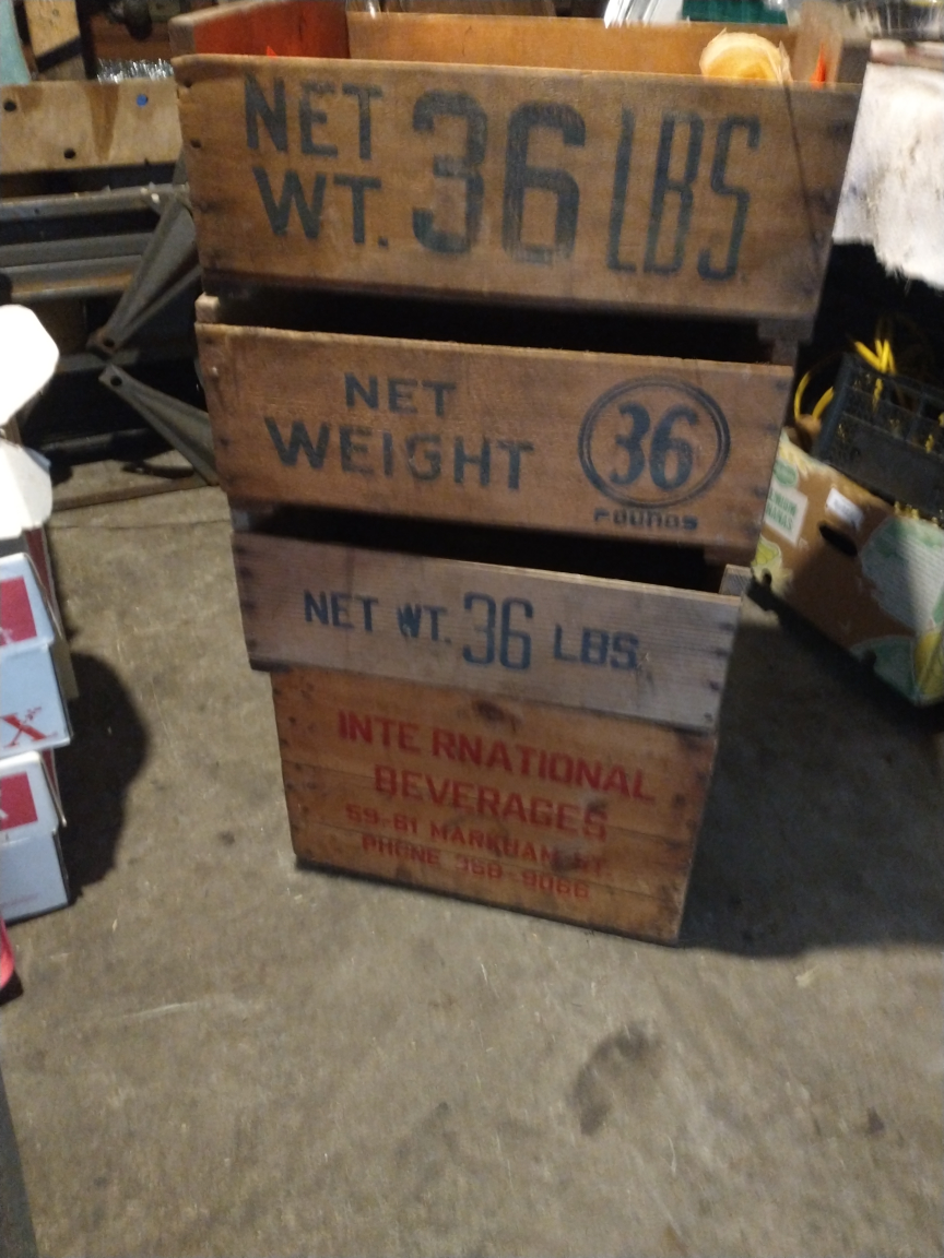 Vintage International Beverages Wooden Crate