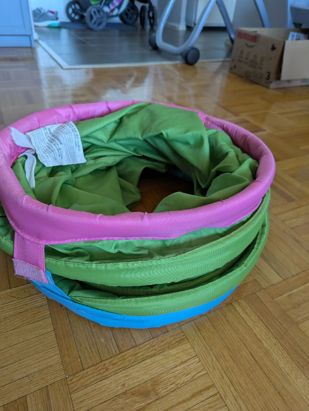 Kids Play Tunnel - Pink, Green & Blue