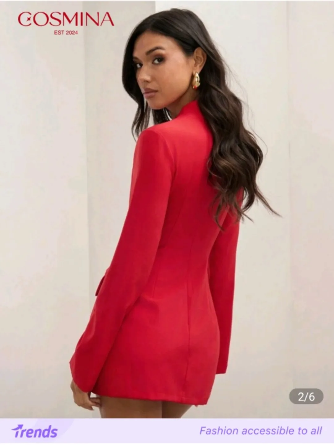 sz. Small Blazer Dress RED image indicator(2)