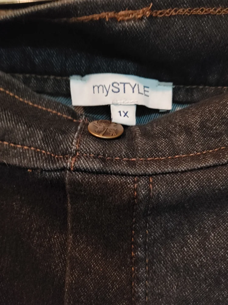 mySTYLE Dark Wash Jeans - Size 1X image indicator(2)
