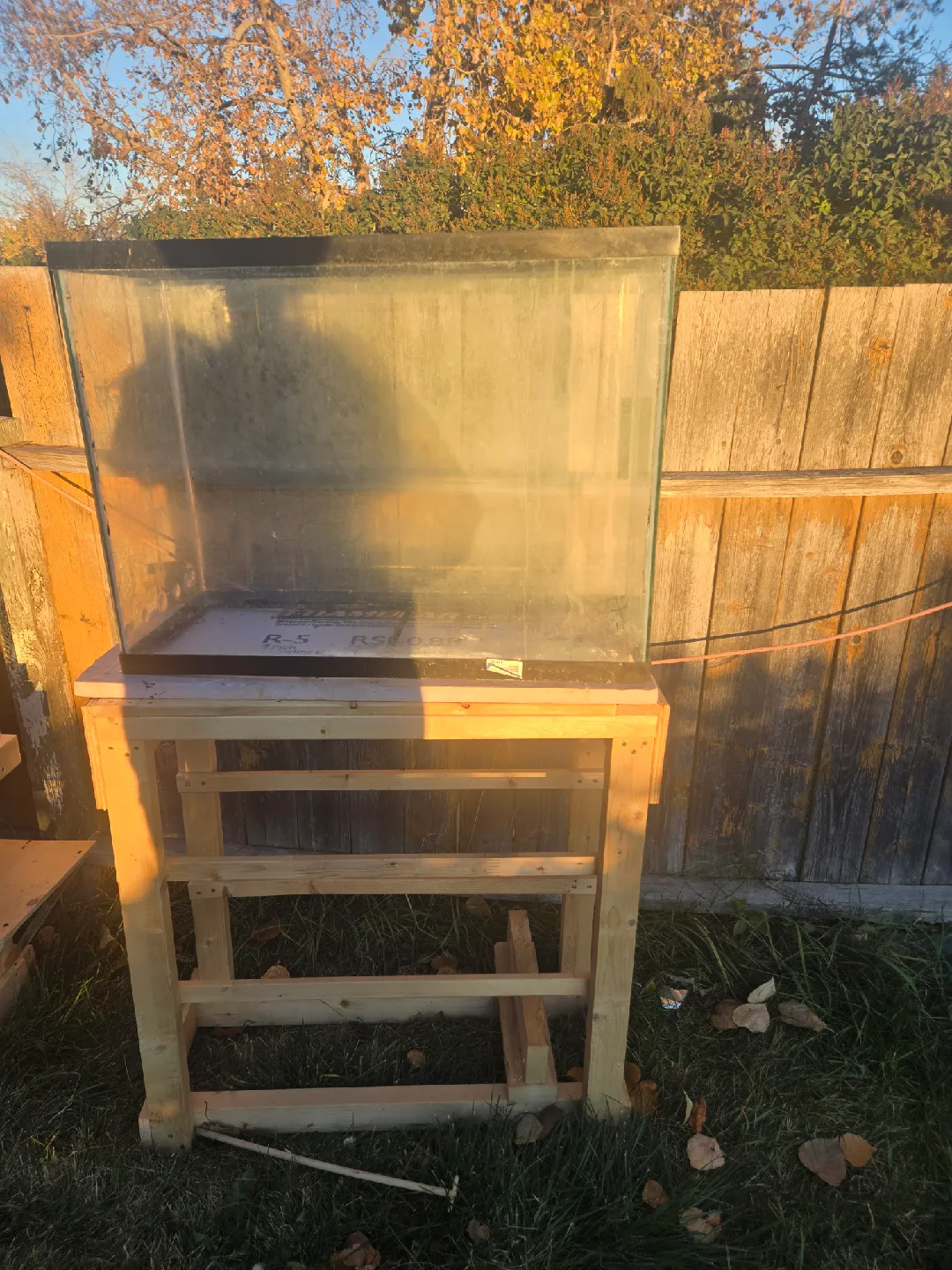 Glass Aquarium Tank with Wooden Stand image indicator(2)