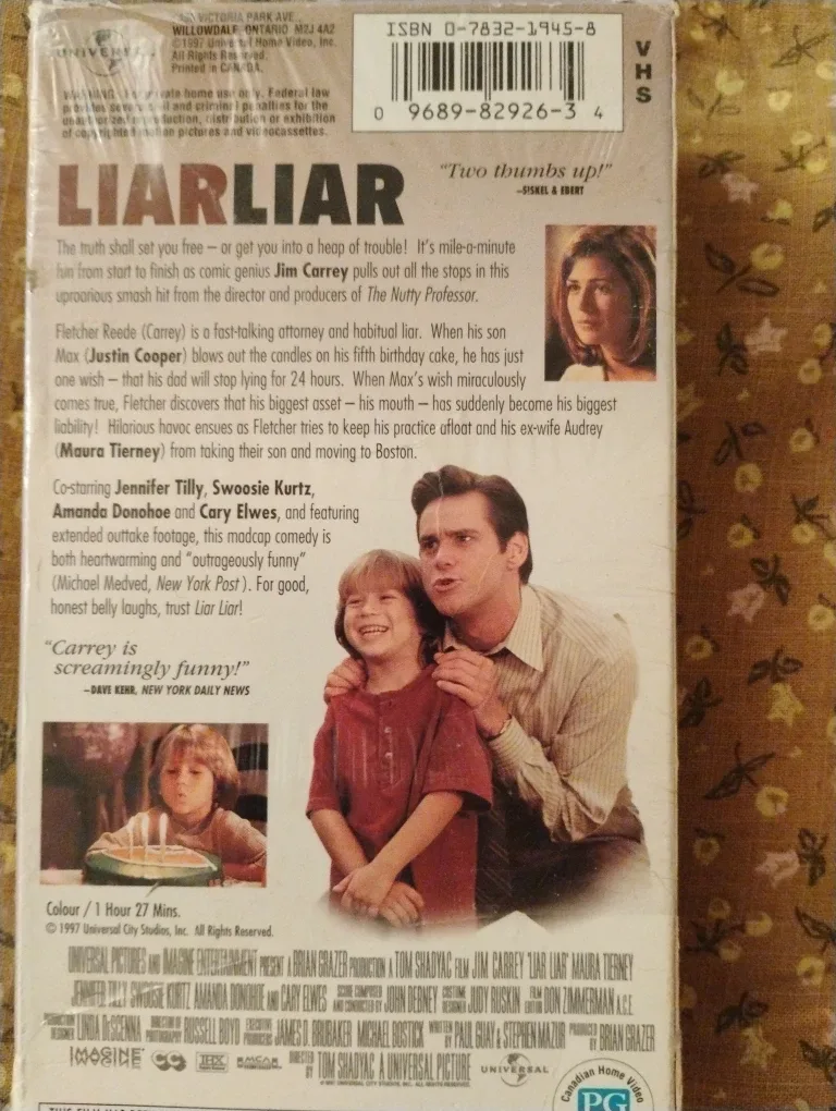 Liar Liar VHS Tape - Jim Carrey image indicator(2)