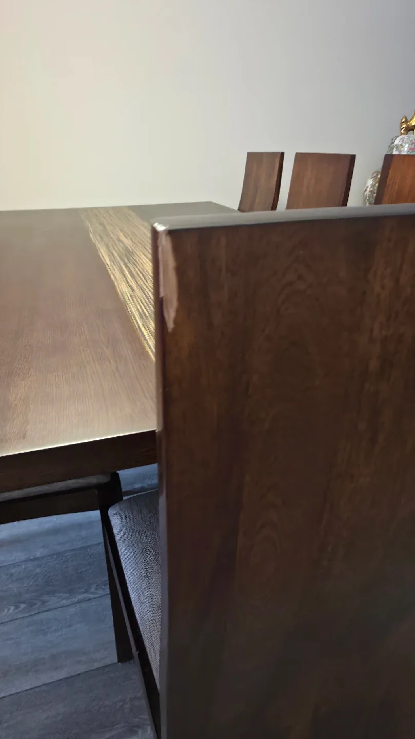 Wooden Dining Table with 7 Chairs image indicator(4)