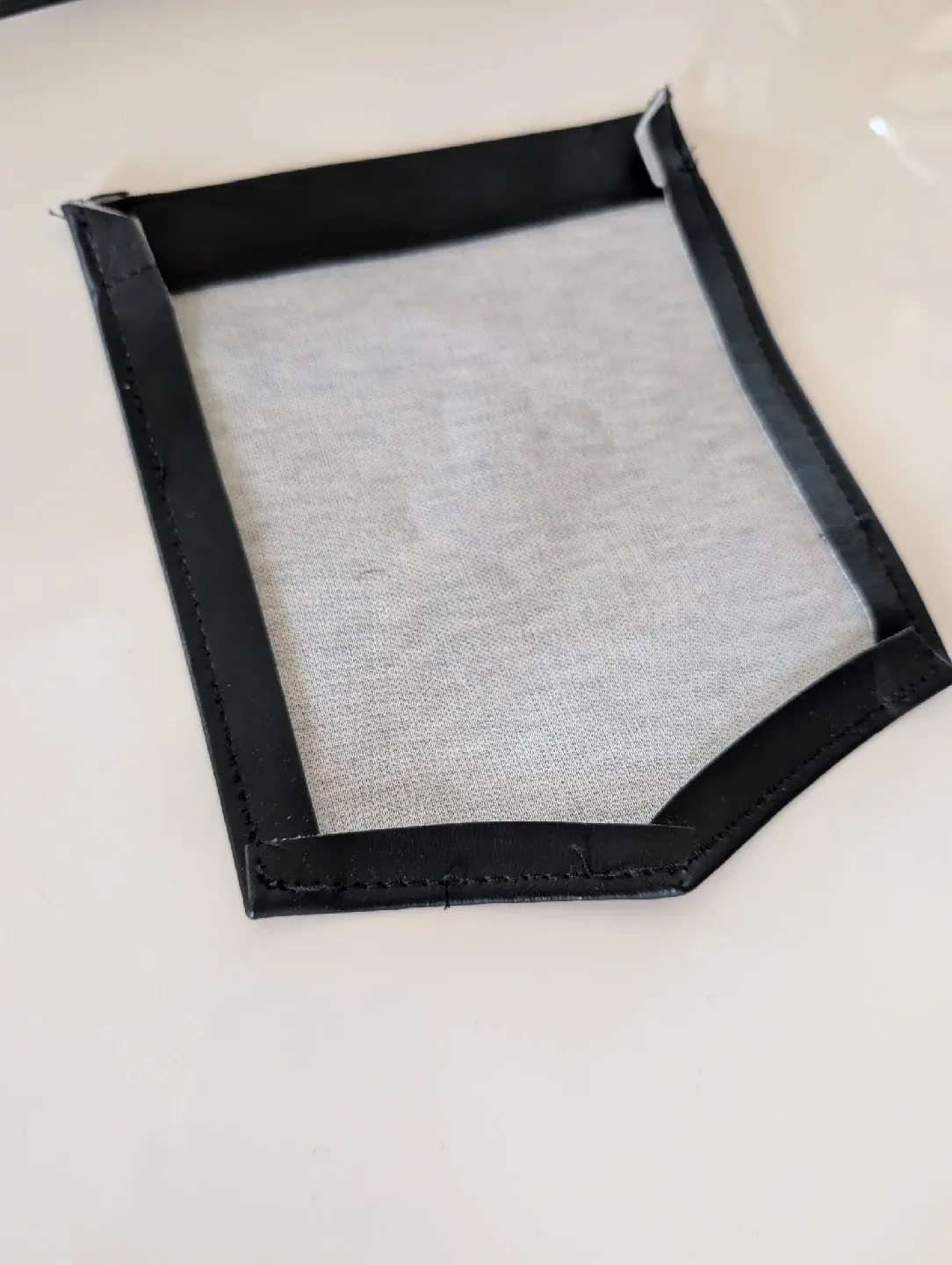 Faux leather patch pocket image indicator(2)