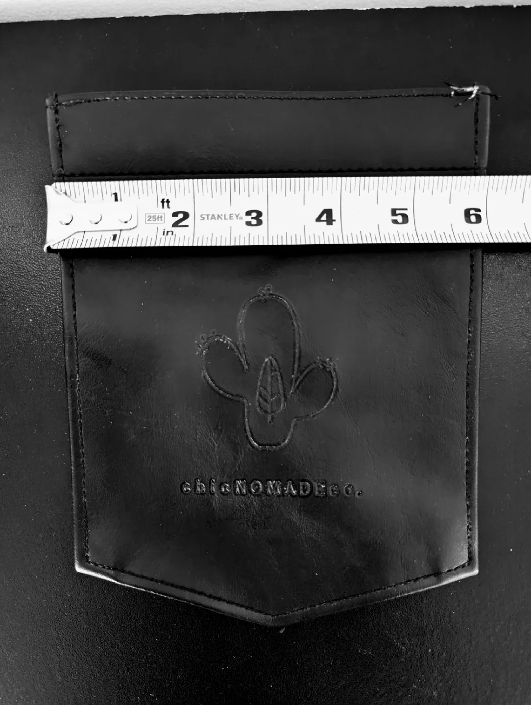 Faux leather patch pocket image indicator(4)