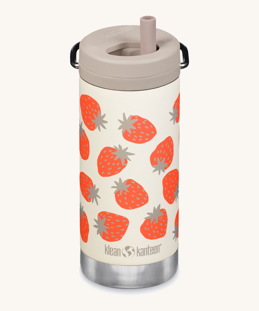 Unused Klean Kanteen Kid Classic Straw 12oz - Strawberries