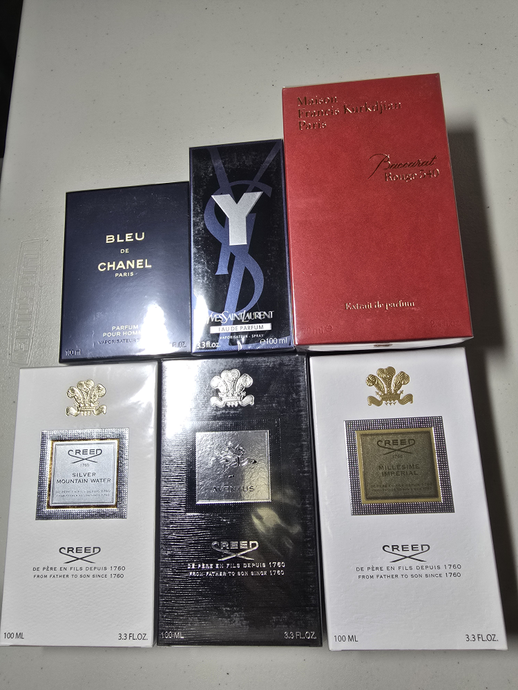 Variety of Perfumes: Chanel, YSL, Creed, Maison